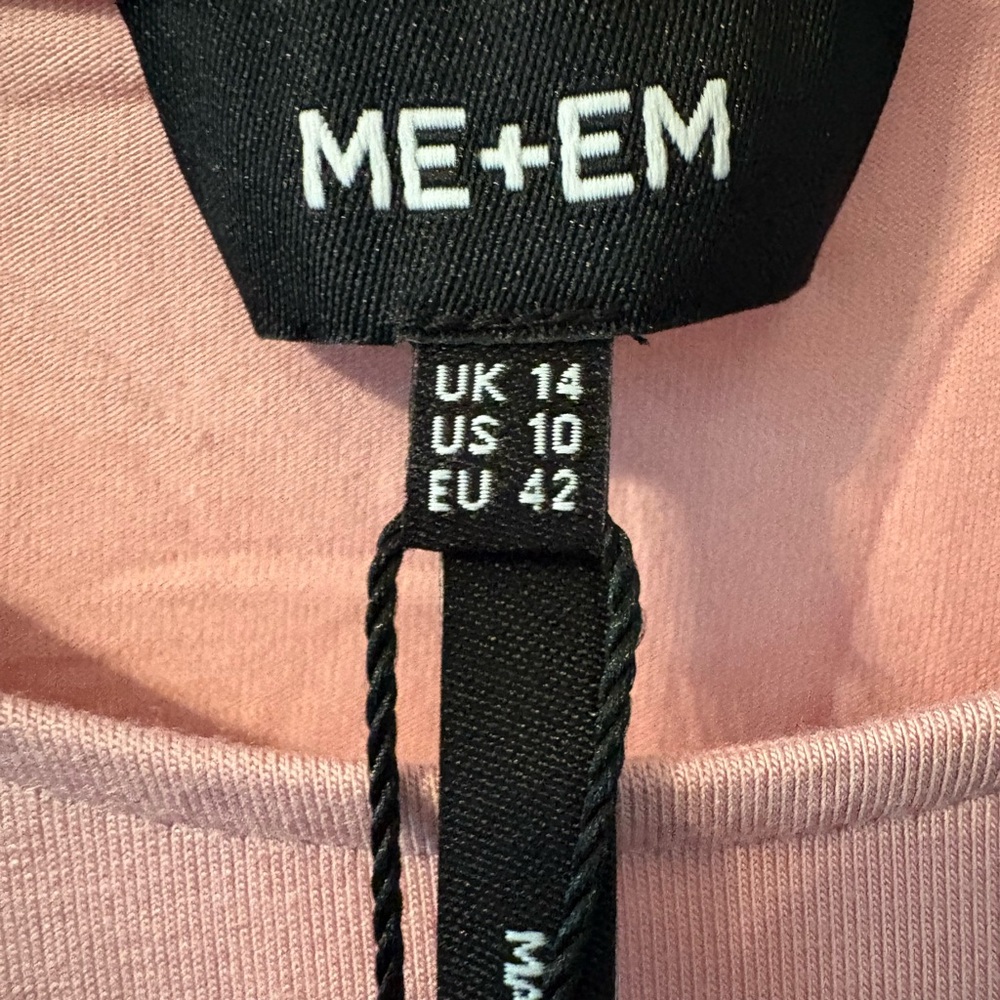 ME + EM : Layering Blouse Sheer Mixed Media in soft pink - US 10 - Picture 5 of 6